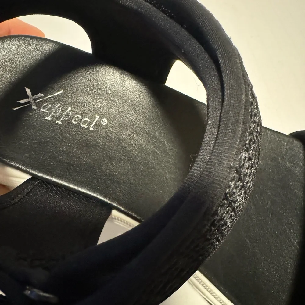 X Appeal Women’s Sandals Size 9 Black Strappy Active Comfortable Adjustable EUC